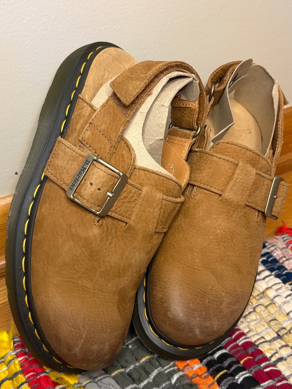 Dr. Martens Jorge Brown Suede Buckle Slip-On Shoes NIB